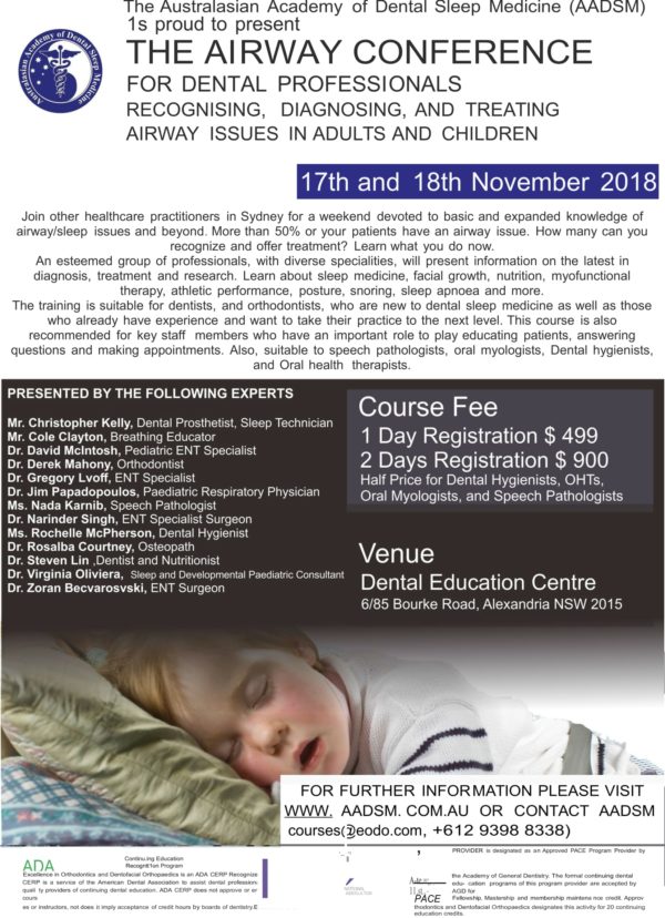 The Airway Conference Australian Academy of Dental Sleep Medicine